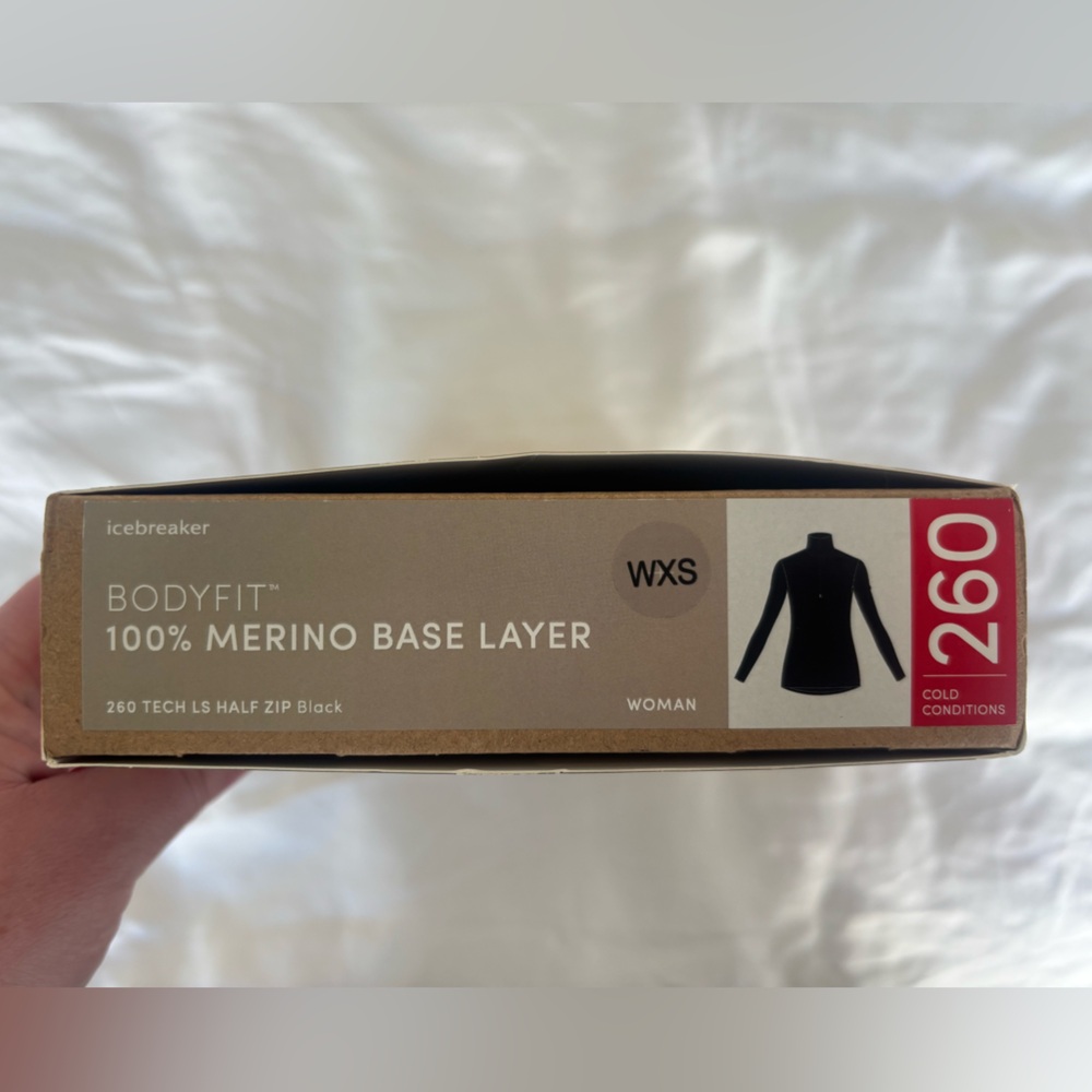 Icebreaker Merino Black Base Layer Top